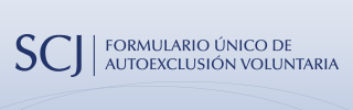 Formulario único de autoexclucion voluntaria